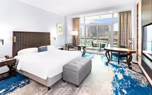 Spacious sea view room with balcony